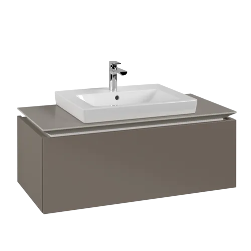 VILLEROY BOCH Legato toaletní skříňka, 1 zásuvka, 1000 x 380 x 500 mm, Truffle Grey / Truffle Grey #B68000VG