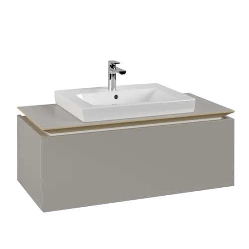 VILLEROY BOCH Legato toaletní skříňka, 1 zásuvka, 1000 x 380 x 500 mm, Soft Grey / Soft Grey #B68000VK