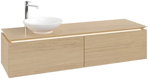 VILLEROY BOCH Legato toaletní skříňka, s osvětlením, 2 výsuvy, 1600 x 380 x 500 mm, severský dub / severský dub #B595L0VJ