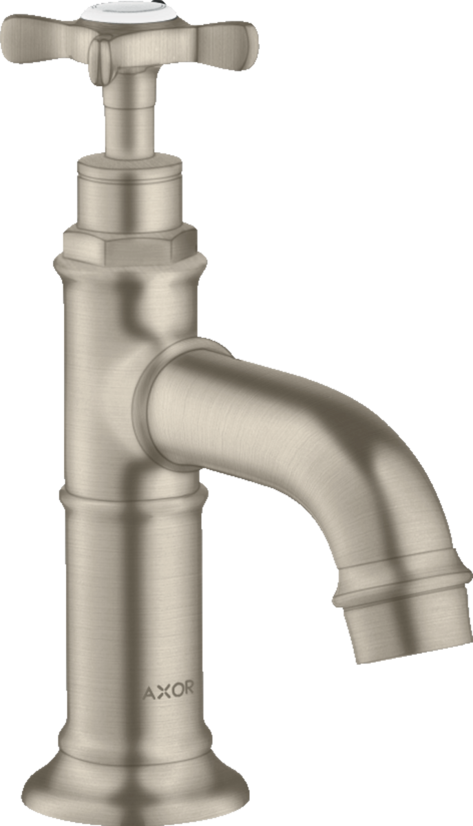 HANSGROHE AXOR Montreux Stojánkový ventil 50 s páčkovou rukojetí, bez odtokové soupravy #16530820 - kartáčovaný nikl