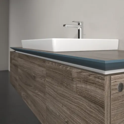 VILLEROY BOCH Legato toaletní skříňka, s osvětlením, 3 výsuvy, 1400 x 380 x 500 mm, Kamenný dub / Kamenný dub #B684L0RK, obrázek 4