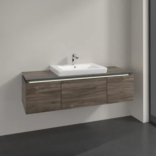 VILLEROY BOCH Legato toaletní skříňka, s osvětlením, 3 výsuvy, 1400 x 380 x 500 mm, Kamenný dub / Kamenný dub #B684L0RK, obrázek 2