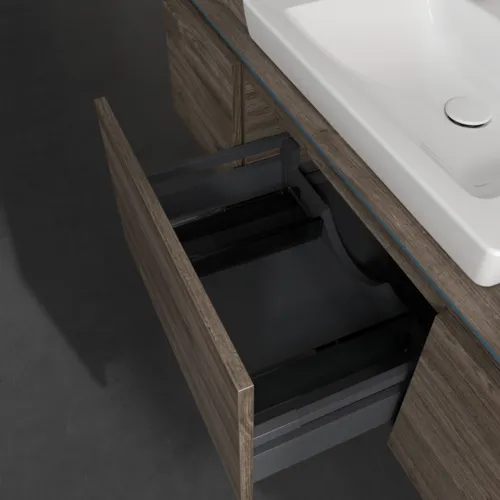VILLEROY BOCH Legato toaletní skříňka, s osvětlením, 3 výsuvy, 1400 x 380 x 500 mm, Kamenný dub / Kamenný dub #B684L0RK, obrázek 5