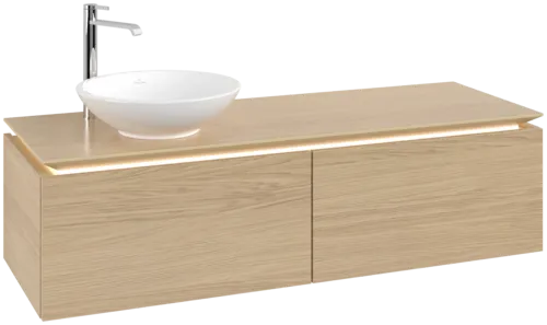 VILLEROY BOCH Legato toaletní skříňka, s osvětlením, 2 výsuvy, 1400 x 380 x 500 mm, severský dub / severský dub #B587L0VJ