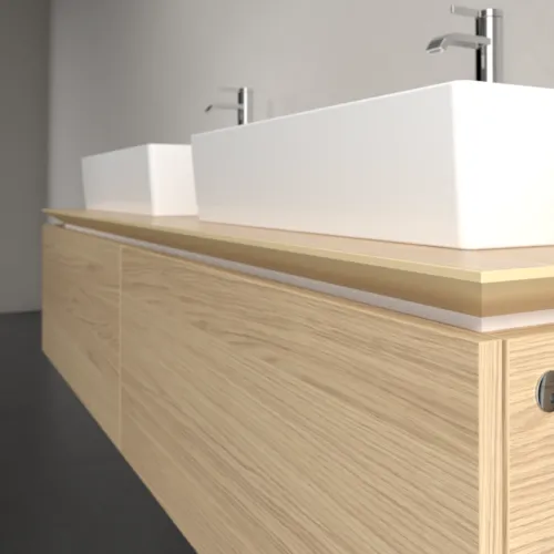 VILLEROY BOCH Legato toaletní skříňka, s osvětlením, 2 výsuvy, 1600 x 380 x 500 mm, severský dub / severský dub #B676L0VJ, obrázek 4