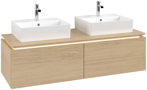 VILLEROY BOCH Legato toaletní skříňka, s osvětlením, 2 výsuvy, 1400 x 380 x 500 mm, severský dub / severský dub #B668L0VJ