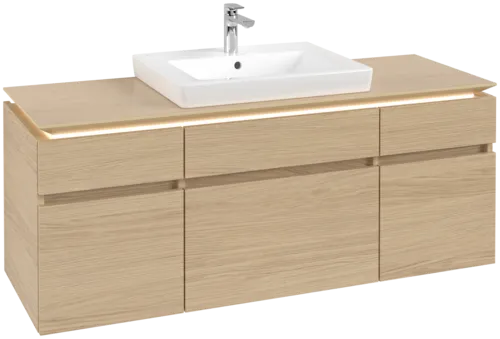 VILLEROY BOCH Legato toaletní skříňka, s osvětlením, 5 výsuvů, 1400 x 550 x 500 mm, severský dub / severský dub #B685L0VJ