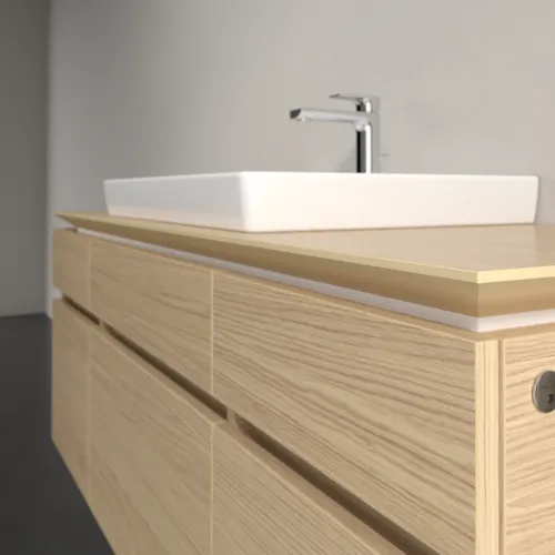 VILLEROY BOCH Legato toaletní skříňka, s osvětlením, 5 výsuvů, 1400 x 550 x 500 mm, severský dub / severský dub #B685L0VJ, obrázek 4