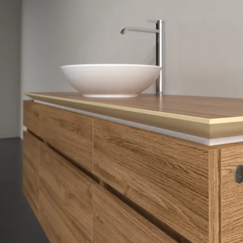 VILLEROY BOCH Legato toaletní skříňka, s osvětlením, 5 výsuvů, 1400 x 550 x 500 mm, dub Kansas / dub Kansas #B586L0RH, obrázek 4