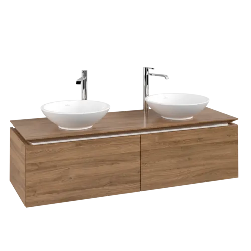 VILLEROY BOCH Legato toaletní skříňka, 2 výsuvy, 1400 x 380 x 500 mm, dub Kansas / dub Kansas #B59100RH
