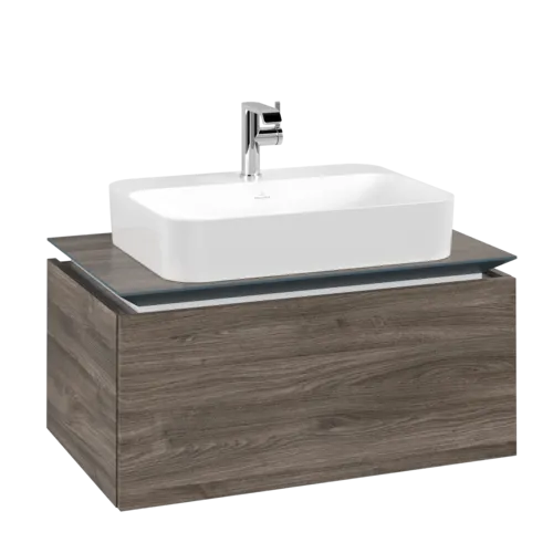 VILLEROY BOCH Legato toaletní skříňka, 1 zásuvka, 800 x 380 x 500 mm, Kamenný dub / Kamenný dub #B75300RK