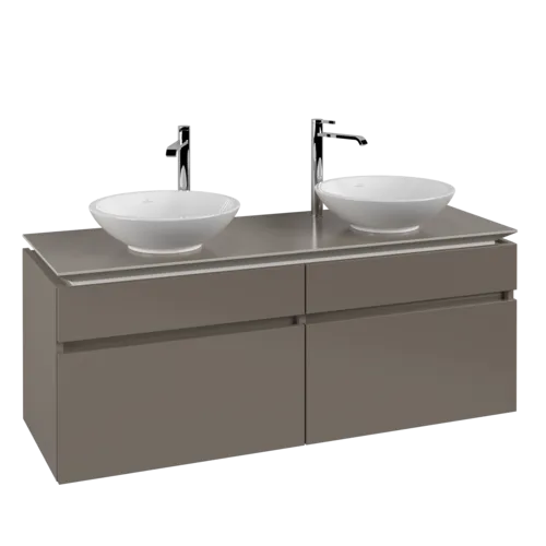 VILLEROY BOCH Legato toaletní skříňka, 4 výsuvy, 1400 x 550 x 500 mm, Truffle Grey / Truffle Grey #B59200VG
