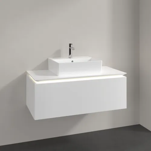 VILLEROY BOCH Legato toaletní skříňka, s osvětlením, 1 zásuvka, 1000 x 380 x 500 mm, bílá matná / bílá matná #B603L0MS, obrázek 2