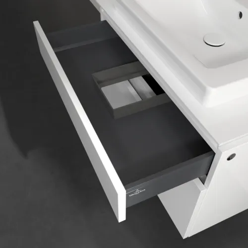 VILLEROY BOCH Legato toaletní skříňka, s osvětlením, 2 výsuvy, 800 x 550 x 500 mm, lesklá bílá / lesklá bílá #B679L0DH, obrázek 6