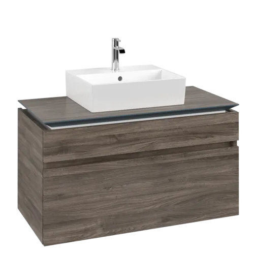 VILLEROY BOCH Legato toaletní skříňka, s osvětlením, 2 výsuvy, 1000 x 550 x 500 mm, Kamenný dub / Kamenný dub #B604L0RK