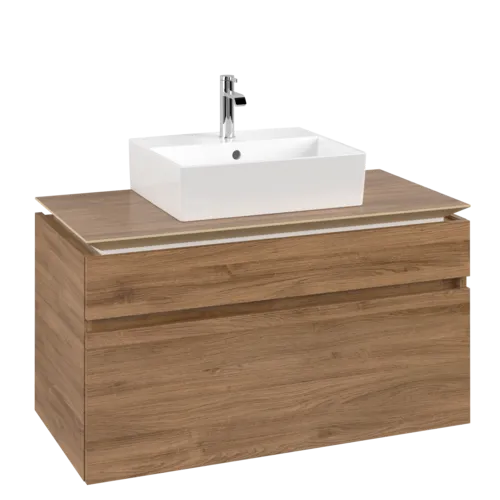 VILLEROY BOCH Legato toaletní skříňka, s osvětlením, 2 výsuvy, 1000 x 550 x 500 mm, dub Kansas / dub Kansas #B604L0RH
