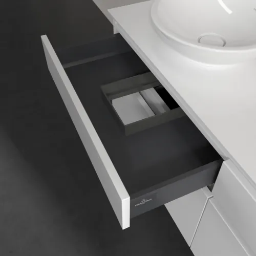 VILLEROY BOCH Legato toaletní skříňka, s osvětlením, 4 výsuvy, 1400 x 550 x 500 mm, lesklá bílá / lesklá bílá #B592L0DH, obrázek 6