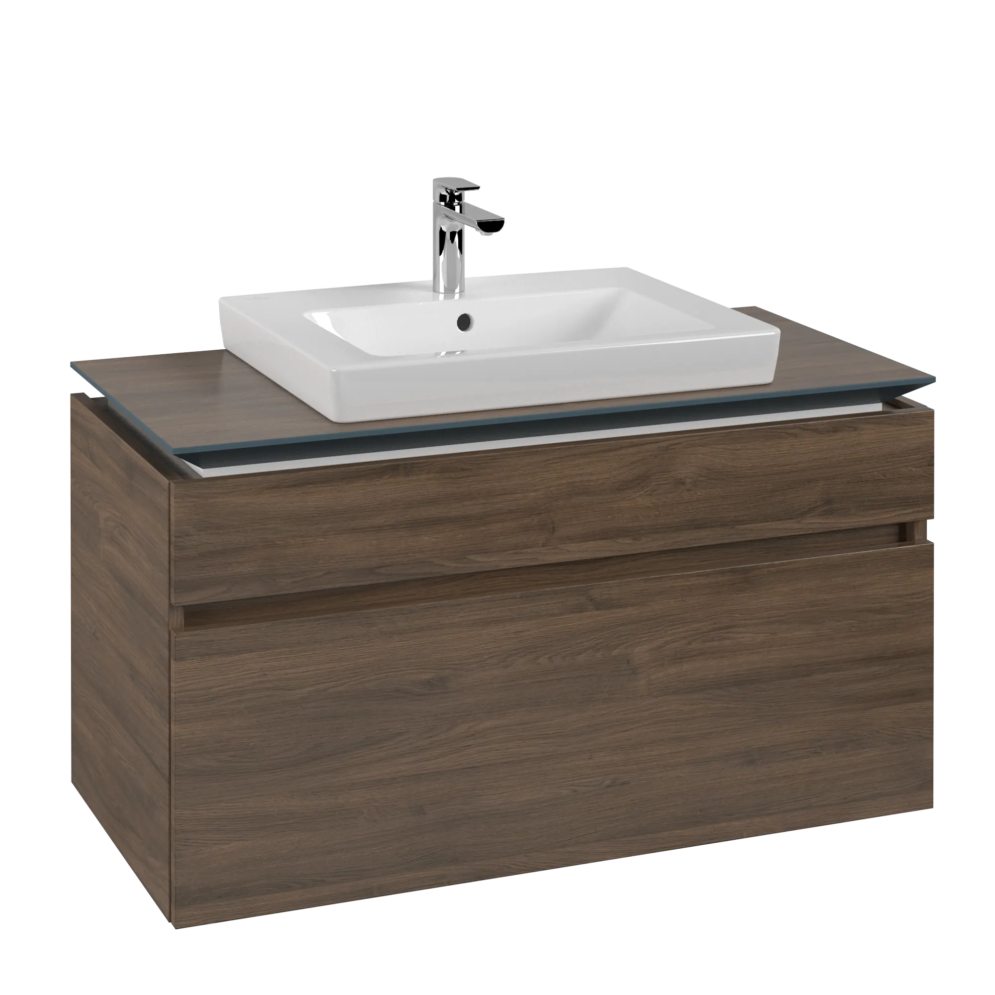 VILLEROY BOCH Legato toaletní skříňka, 2 výsuvy, 1000 x 550 x 500 mm, Arizona Oak / Arizona Oak #B68100VH