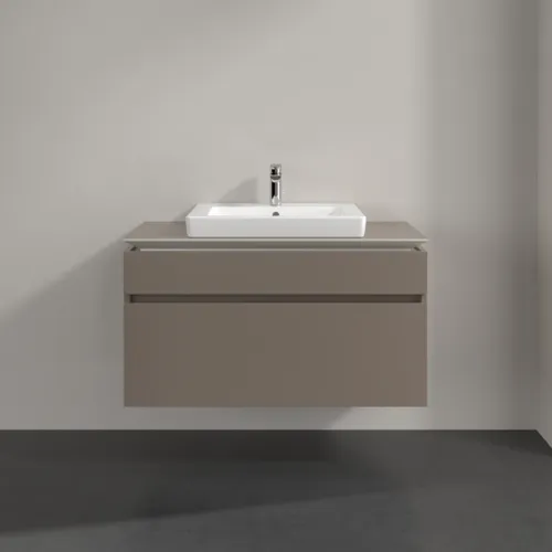 VILLEROY BOCH Legato toaletní skříňka, 2 výsuvy, 1000 x 550 x 500 mm, Truffle Grey / Truffle Grey #B68100VG, obrázek 3