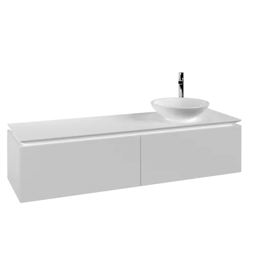 VILLEROY BOCH Legato toaletní skříňka, 2 výsuvy, 1600 x 380 x 500 mm, bílá matná / bílá matná #B59700MS