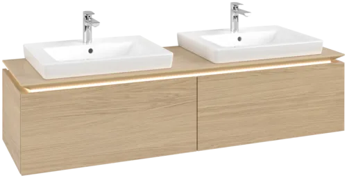 VILLEROY BOCH Legato toaletní skříňka, s osvětlením, 2 výsuvy, 1600 x 380 x 500 mm, severský dub / severský dub #B692L0VJ