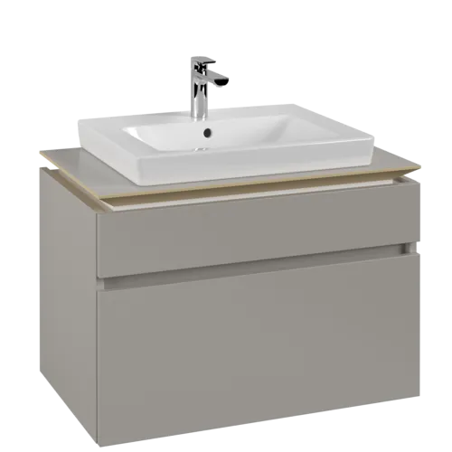 VILLEROY BOCH Legato toaletní skříňka, 2 výsuvy, 800 x 550 x 500 mm, Soft Grey / Soft Grey #B67900VK