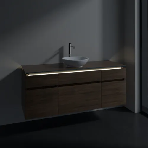 VILLEROY BOCH Legato toaletní skříňka, s osvětlením, 5 výsuvů, 1400 x 550 x 500 mm, Arizona Oak / Arizona Oak #B586L0VH, obrázek 3