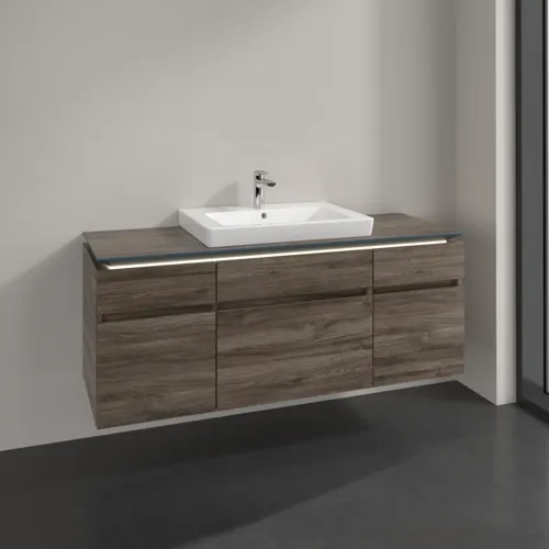 VILLEROY BOCH Legato toaletní skříňka, s osvětlením, 5 výsuvů, 1400 x 550 x 500 mm, Kamenný dub / Kamenný dub #B685L0RK, obrázek 2