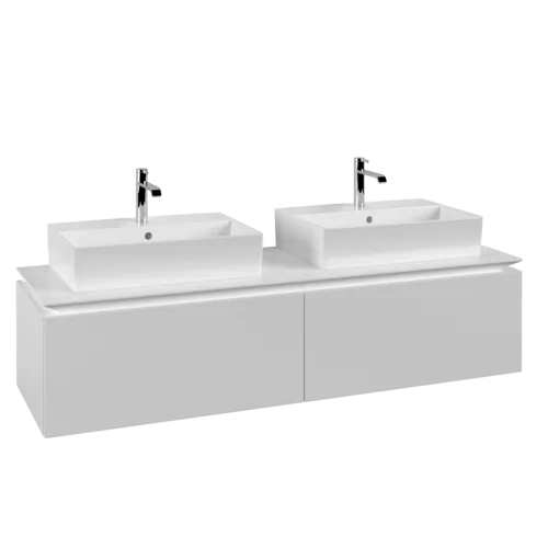 VILLEROY BOCH Legato toaletní skříňka, 2 výsuvy, 1600 x 380 x 500 mm, bílá matná / bílá matná #B67600MS