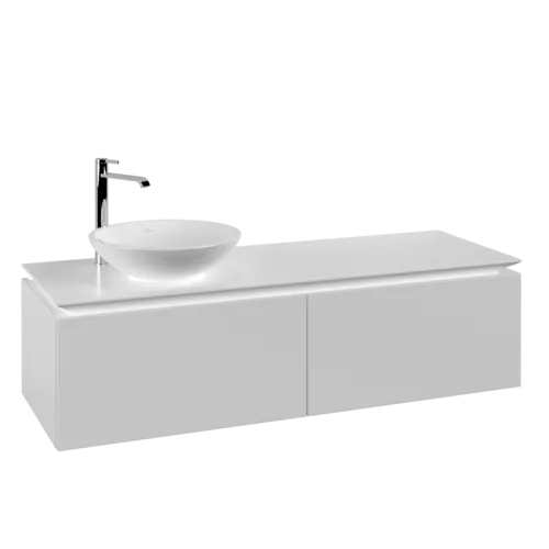 VILLEROY BOCH Legato toaletní skříňka, 2 výsuvy, 1400 x 380 x 500 mm, bílá matná / bílá matná #B58700MS