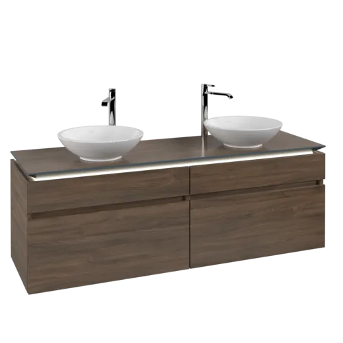 VILLEROY BOCH Legato toaletní skříňka, s osvětlením, 4 výsuvy, 1600 x 550 x 500 mm, Arizona Oak / Arizona Oak #B600L0VH
