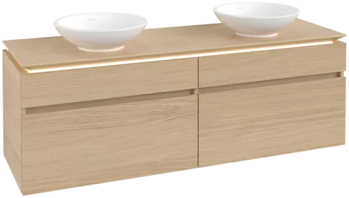 VILLEROY BOCH Legato toaletní skříňka, s osvětlením, 4 výsuvy, 1600 x 550 x 500 mm, severský dub / severský dub #B600L0VJ
