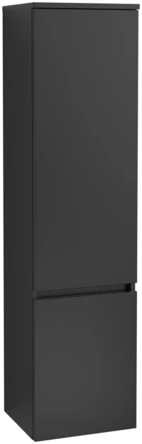 VILLEROY BOCH Vysoká skříň Legato, 2 dveře, 400 x 1550 x 350 mm, černý matný lak / černý matný lak #B73000PD