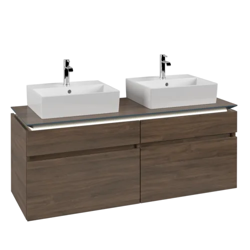 VILLEROY BOCH Legato toaletní skříňka, s osvětlením, 4 výsuvy, 1400 x 550 x 500 mm, Arizona Oak / Arizona Oak #B669L0VH