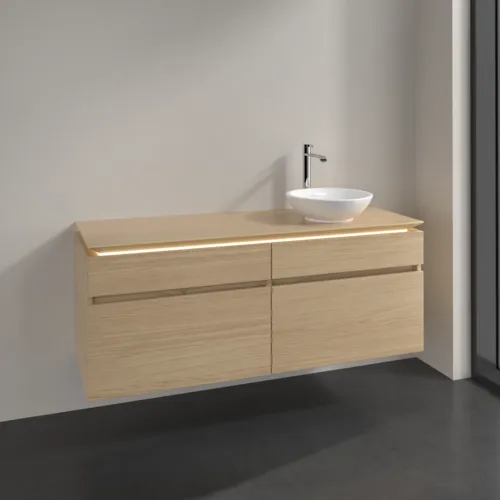 VILLEROY BOCH Legato toaletní skříňka, s osvětlením, 4 výsuvy, 1400 x 550 x 500 mm, severský dub / severský dub #B590L0VJ, obrázek 2
