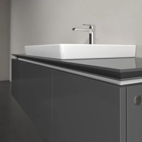 VILLEROY BOCH Legato toaletní skříňka, 3 výsuvy, 1200 x 380 x 500 mm, lesklá šedá / lesklá šedá #B68200FP, obrázek 5