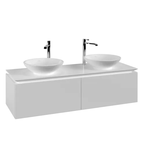 VILLEROY BOCH Legato toaletní skříňka, 2 výsuvy, 1400 x 380 x 500 mm, bílá matná / bílá matná #B59100MS