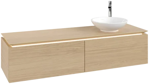 VILLEROY BOCH Legato toaletní skříňka, s osvětlením, 2 výsuvy, 1600 x 380 x 500 mm, severský dub / severský dub #B597L0VJ