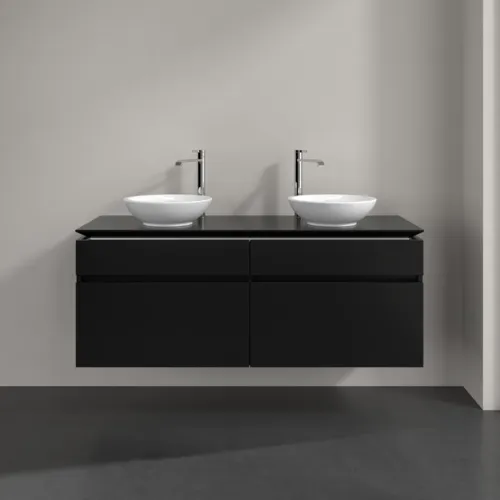 VILLEROY BOCH Legato toaletní skříňka, 4 výsuvy, 1400 x 550 x 500 mm, černý matný lak / černý matný lak #B59200PD, obrázek 3