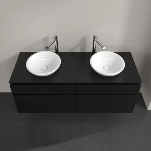 VILLEROY BOCH Legato toaletní skříňka, 4 výsuvy, 1400 x 550 x 500 mm, černý matný lak / černý matný lak #B59200PD, obrázek 4