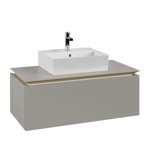 VILLEROY BOCH Legato toaletní skříňka, 1 zásuvka, 1000 x 380 x 500 mm, Soft Grey / Soft Grey #B60300VK