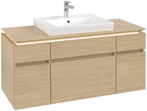 VILLEROY BOCH Legato toaletní skříňka, s osvětlením, 5 výsuvů, 1200 x 550 x 500 mm, severský dub / severský dub #B683L0VJ