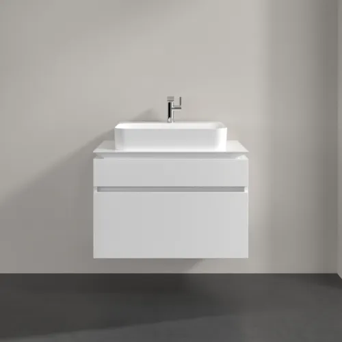 VILLEROY BOCH Legato toaletní skříňka, 2 výsuvy, 800 x 550 x 500 mm, lesklá bílá / lesklá bílá #B75400DH, obrázek 3
