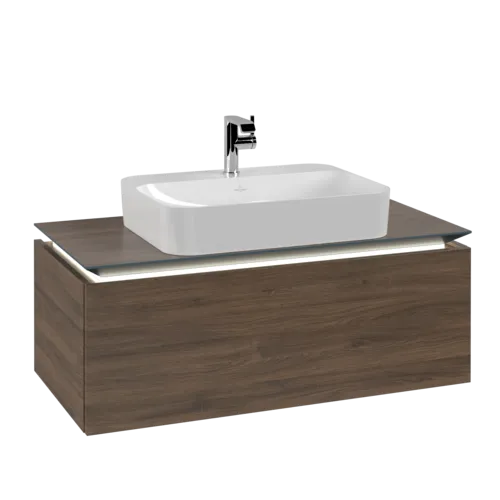 VILLEROY BOCH Legato toaletní skříňka, s osvětlením, 1 zásuvka, 1000 x 380 x 500 mm, Arizona Oak / Arizona Oak #B755L0VH