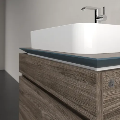 VILLEROY BOCH Legato toaletní skříňka, s osvětlením, 2 výsuvy, 800 x 550 x 500 mm, Kamenný dub / Kamenný dub #B754L0RK, obrázek 4