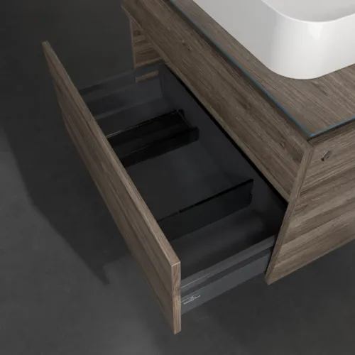 VILLEROY BOCH Legato toaletní skříňka, s osvětlením, 2 výsuvy, 800 x 550 x 500 mm, Kamenný dub / Kamenný dub #B754L0RK, obrázek 5