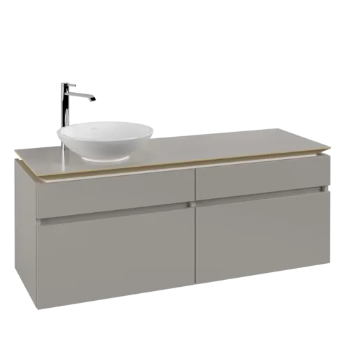 VILLEROY BOCH Legato toaletní skříňka, 4 výsuvy, 1400 x 550 x 500 mm, Soft Grey / Soft Grey #B58800VK