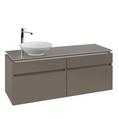 VILLEROY BOCH Legato toaletní skříňka, 4 výsuvy, 1400 x 550 x 500 mm, Truffle Grey / Truffle Grey #B58800VG