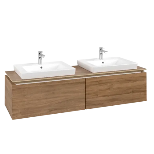VILLEROY BOCH Legato toaletní skříňka, 2 výsuvy, 1600 x 380 x 500 mm, dub Kansas / dub Kansas #B69200RH