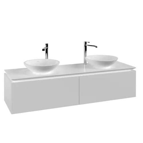 VILLEROY BOCH Legato toaletní skříňka, 2 výsuvy, 1600 x 380 x 500 mm, bílá matná / bílá matná #B59900MS
